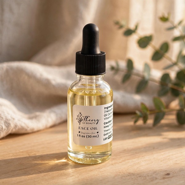 Unscented Face Oil dropper bottle